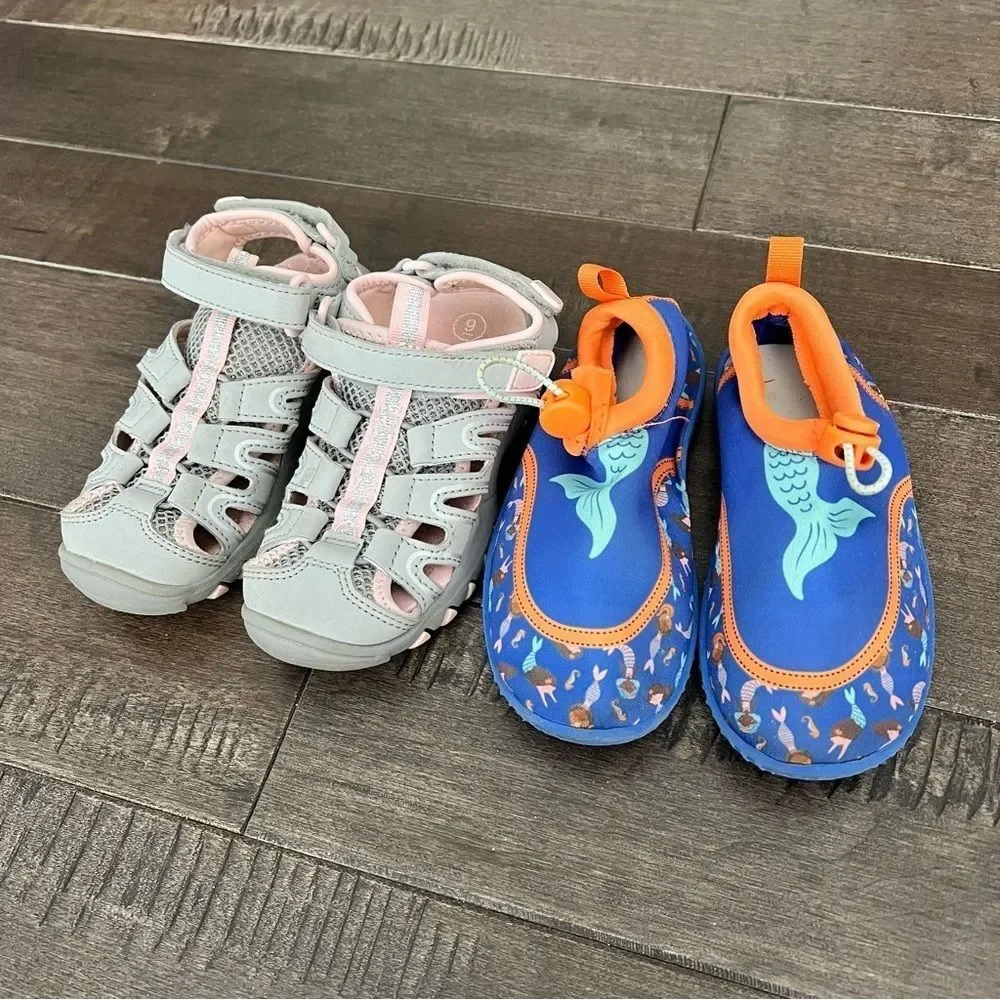Cat & Jack Water Shoes Sandals Toddler 9 Summer Girl
